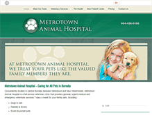 Tablet Screenshot of metrotownanimalhospital.ca